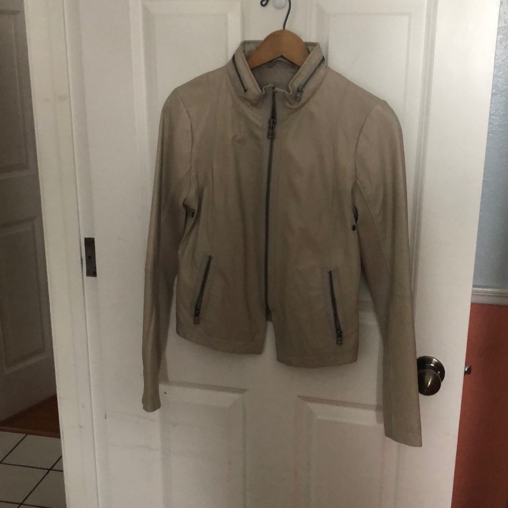 Leather motorcycle jacket size small